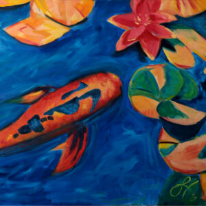 Koi Fish and Lily Pads